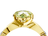 Yellow gold Fancy Yellow Heart  Solitaire Diamond Twisted Band with Four-Prong Setting_51