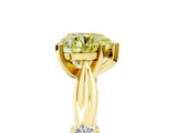 Yellow gold Fancy Yellow Heart  Solitaire Diamond Twisted Band with Four-Prong Setting_52