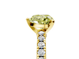 Yellow gold Fancy Yellow Heart  Solitaire Diamond with Pavé Band and Four-Prong Setting_68