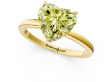 Yellow gold Fancy Yellow Heart  Solitaire Engagement Ring with Cathedral Band and Four-Prong Setting_22