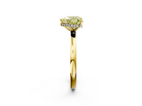 Yellow gold Fancy Yellow Heart  Solitaire Engagement Ring with Cathedral Band and Four-Prong Setting_23