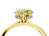 Yellow gold Fancy Yellow Heart  Solitaire Engagement Ring with Cathedral Band and Four-Prong Setting_25
