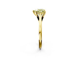 Yellow gold Fancy Yellow Heart  Solitaire Engagement Ring with Four-Prong Setting and Classic Band 3