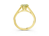 Yellow gold Fancy Yellow Heart  Solitaire Engagement Ring with Four-Prong Setting and Classic Band 4