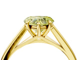 Yellow gold Fancy Yellow Heart  Solitaire Engagement Ring with Four-Prong Setting and Classic Band 5