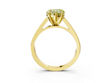 Yellow gold Fancy Yellow Heart  Solitaire Engagement Ring with Four-Prong Setting and Tapered Band_6
