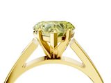 Yellow gold Fancy Yellow Heart  Solitaire Engagement Ring with Four-Prong Setting and Tapered Band_7