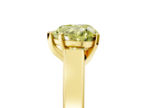 Yellow gold Fancy Yellow Heart  Solitaire Engagement Ring with Four-Prong Setting and Tapered Band_8