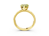Yellow gold Fancy Yellow Heart  Solitaire Engagement Ring with Scrollwork Band and Four-Prong Setting_150