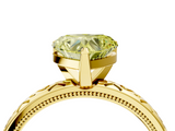 Yellow gold Fancy Yellow Heart  Solitaire Engagement Ring with Scrollwork Band and Four-Prong Setting_151