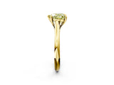 Yellow gold Fancy Yellow Heart  Solitaire Engagement Ring with Six-Prong Setting and Classic Band 2