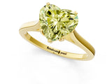 Yellow gold Fancy Yellow Heart  Solitaire Heart Prong Engagement Ring with Tapered Band_56