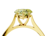 Yellow gold Fancy Yellow Heart  Solitaire Heart Prong Engagement Ring with Tapered Band_59