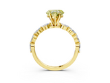 Yellow gold Fancy Yellow Heart  Solitaire Marquise Side Stone Prong Setting Ring_47