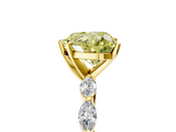 Yellow gold Fancy Yellow Heart  Solitaire Marquise Side Stone Prong Setting Ring_49