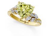 Yellow gold Fancy Yellow Heart  Solitaire Marquise Twist Band with Six-Prong Setting_52