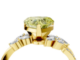 Yellow gold Fancy Yellow Heart  Solitaire Marquise Twist Band with Six-Prong Setting_55