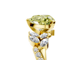 Yellow gold Fancy Yellow Heart  Solitaire Marquise Twist Band with Six-Prong Setting_56