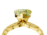 Yellow gold Fancy Yellow Heart  Solitaire Milgrain Diamond Engagement Ring with Bezel and Marquise Band_158
