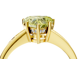 Yellow gold Fancy Yellow Heart  Solitaire Pavé Band Prong Setting Ring_24