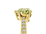 Yellow gold Fancy Yellow Heart  Solitaire Pavé Band Prong Setting Ring_25