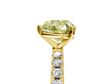 Yellow gold Fancy Yellow Heart  Solitaire Pavé Band with Four-Prong Setting_160