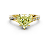 Yellow gold Fancy Yellow Heart  Solitaire Pavé Band with Four-Prong Setting_28
