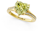 Yellow gold Fancy Yellow Heart  Solitaire Pavé Band with Four-Prong Setting_29