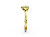 Yellow gold Fancy Yellow Heart  Solitaire Pavé Band with Four-Prong Setting_30