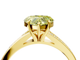 Yellow gold Fancy Yellow Heart  Solitaire Pavé Band with Four-Prong Setting_32