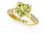Yellow gold Fancy Yellow Heart  Solitaire Pavé Diamond Engagement Ring with Four-Prong Setting_158