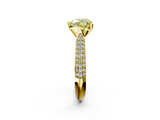 Yellow gold Fancy Yellow Heart  Solitaire Pavé Diamond Engagement Ring with Four-Prong Setting_159