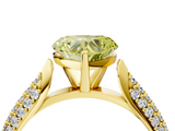 Yellow gold Fancy Yellow Heart  Solitaire Pavé Diamond Engagement Ring with Four-Prong Setting_161
