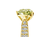 Yellow gold Fancy Yellow Heart  Solitaire Pavé Diamond Engagement Ring with Four-Prong Setting_162