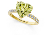 Yellow gold Fancy Yellow Heart  Solitaire Pavé Diamond Engagement Ring with Four-Prong Setting_26