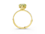 Yellow gold Fancy Yellow Heart  Solitaire Pavé Diamond Engagement Ring with Four-Prong Setting_28