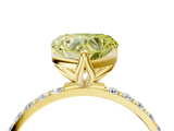 Yellow gold Fancy Yellow Heart  Solitaire Pavé Diamond Engagement Ring with Four-Prong Setting_29
