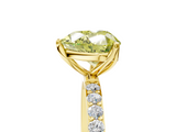 Yellow gold Fancy Yellow Heart  Solitaire Pavé Diamond Engagement Ring with Four-Prong Setting_30