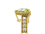 Yellow gold Fancy Yellow Heart  Solitaire Pavé Diamond Milgrain Engagement Ring with Four-Prong Setting_8