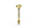 Yellow gold Fancy Yellow Heart  Solitaire Pave Diamond Engagement Ring with Four-Prong Setting_326