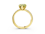 Yellow gold Fancy Yellow Heart  Solitaire Pave Diamond Engagement Ring with Four-Prong Setting_327