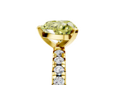 Yellow gold Fancy Yellow Heart  Solitaire Pave Diamond Engagement Ring with Four-Prong Setting_329