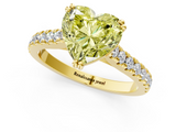 Yellow gold Fancy Yellow Heart  Solitaire Pave Diamond Engagement Ring with Prong Setting_20