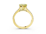 Yellow gold Fancy Yellow Heart  Solitaire Pave Diamond Engagement Ring with Prong Setting_22