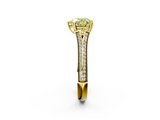 Yellow gold Fancy Yellow Heart  Solitaire Pave Split Shank Engagement Ring with Six-Prong Setting_39
