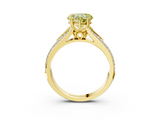 Yellow gold Fancy Yellow Heart  Solitaire Pave Split Shank Engagement Ring with Six-Prong Setting_40