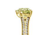 Yellow gold Fancy Yellow Heart  Solitaire Pave Split Shank Engagement Ring with Six-Prong Setting_42