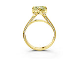 Yellow gold Fancy Yellow Heart  Solitaire Pave Split Shank Ring with Four-Prong Setting_84
