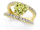 Yellow gold Fancy Yellow Heart  Solitaire Split Shank Pave Diamond Ring_48