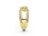 Yellow gold Fancy Yellow Heart  Solitaire Split Shank Pave Diamond Ring_49